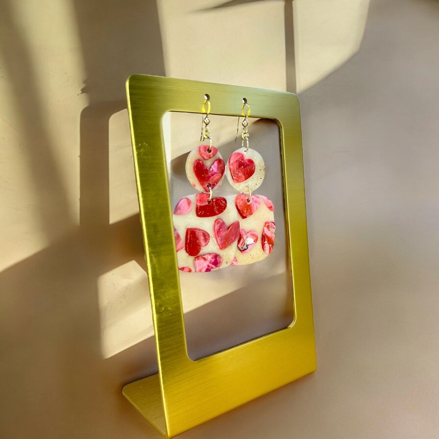 Clear Little Hearts Earrings