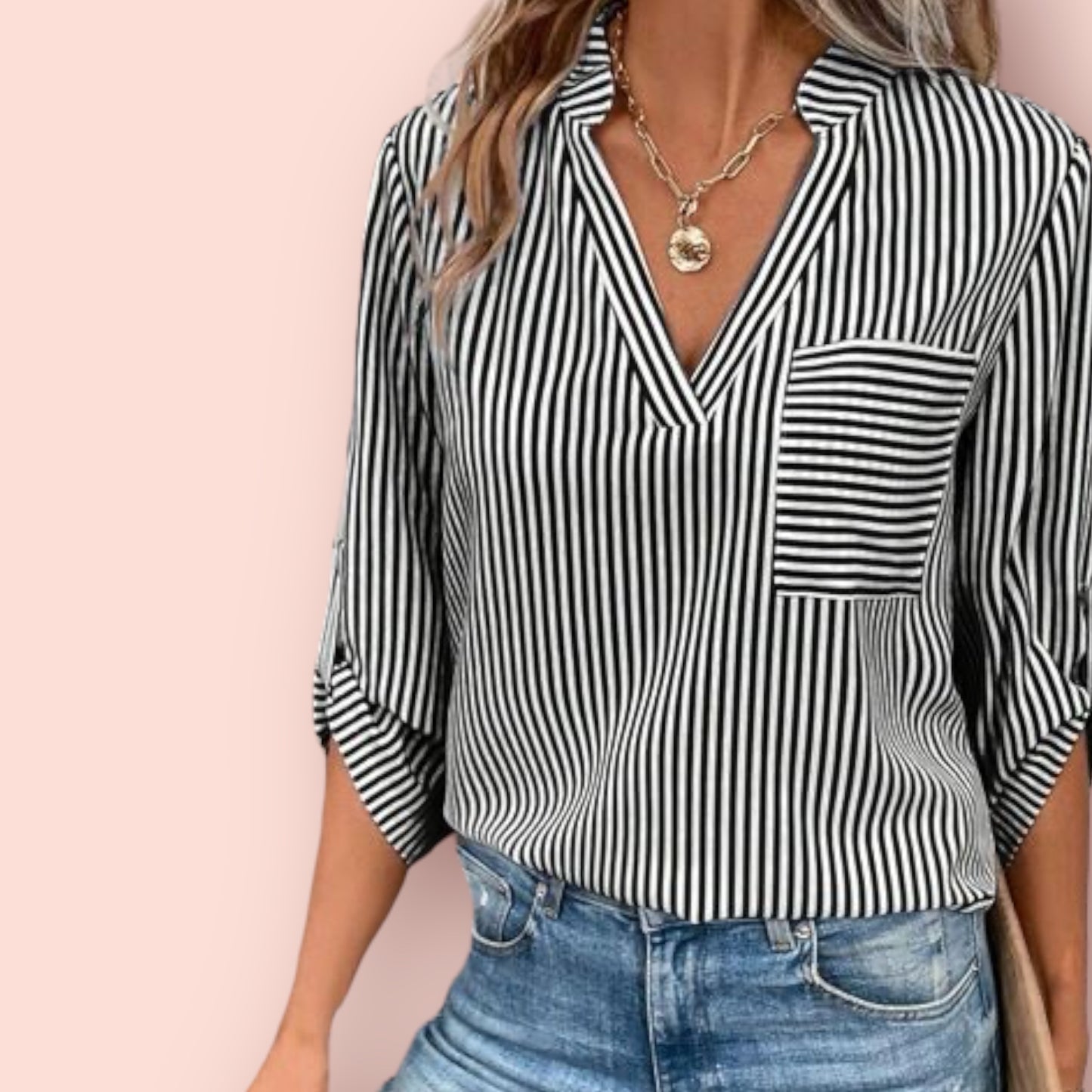 Made Just For You! Striped Sleeve Shirt