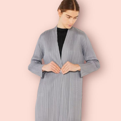 Made Just For You! Marina West Pleated Long Sleeve Cardigan