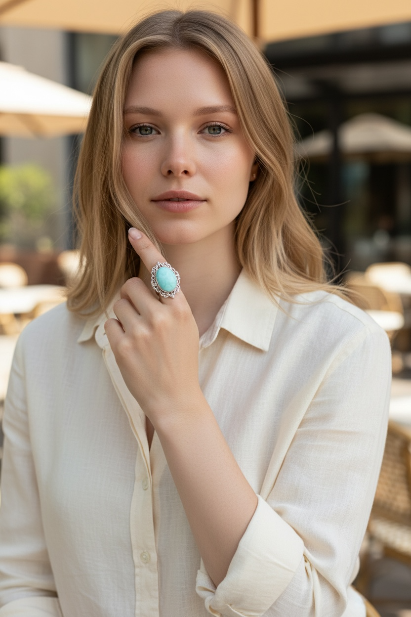 Ocean Whisper Adjustable Ring