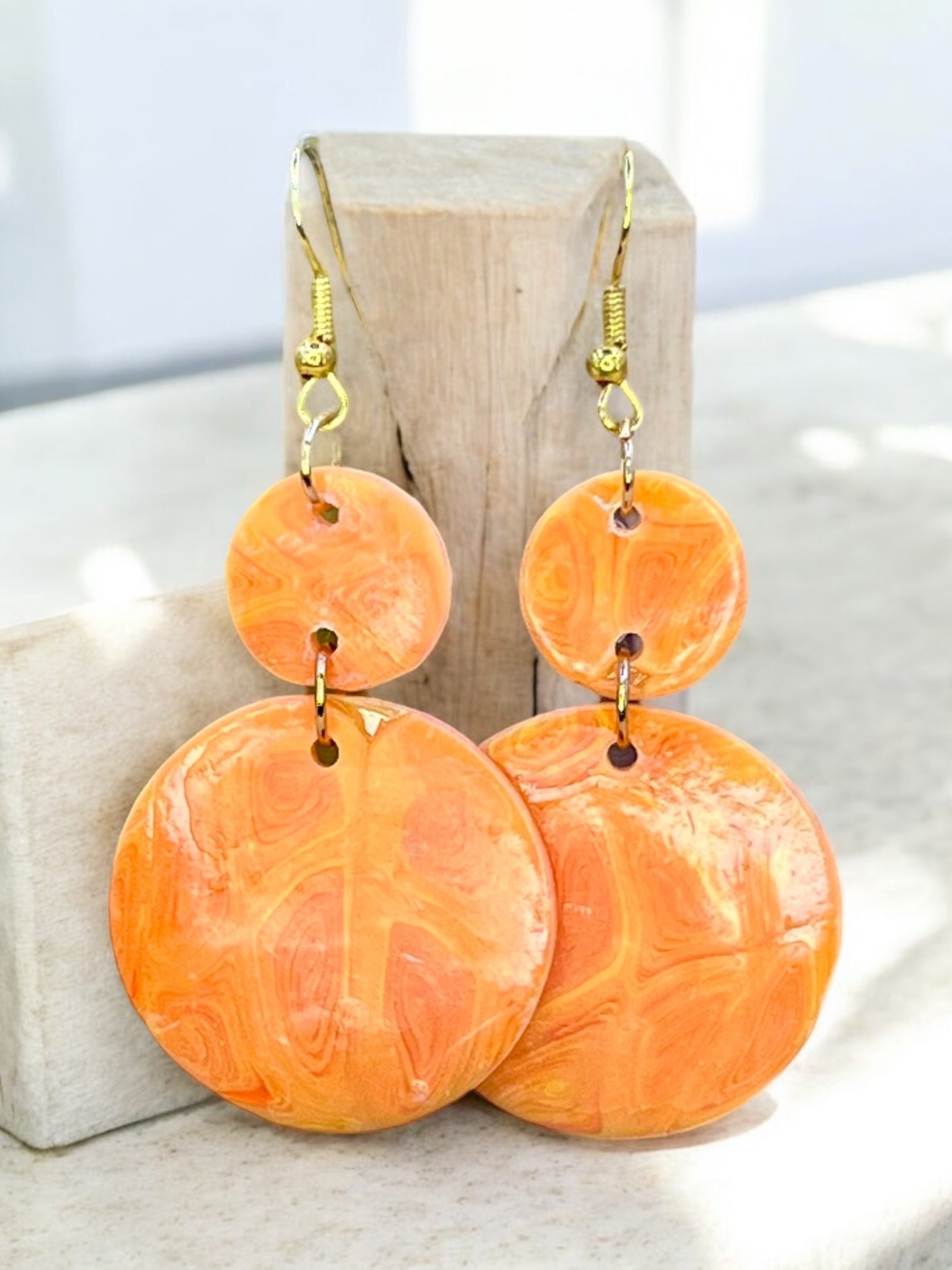 Orange Creamsicle Earrings
