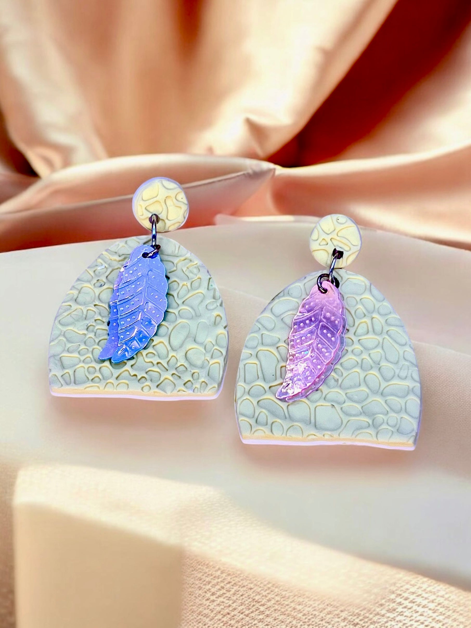 Holographic Feathers Earrings