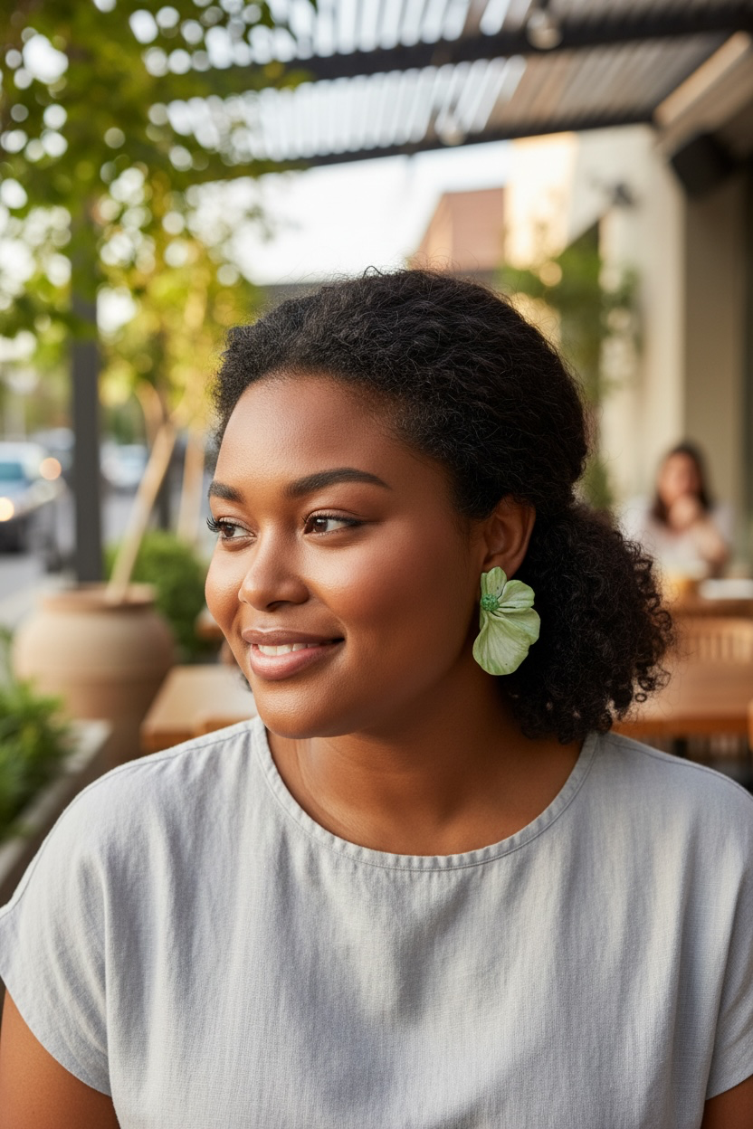 Mint Blossom Stud Earrings