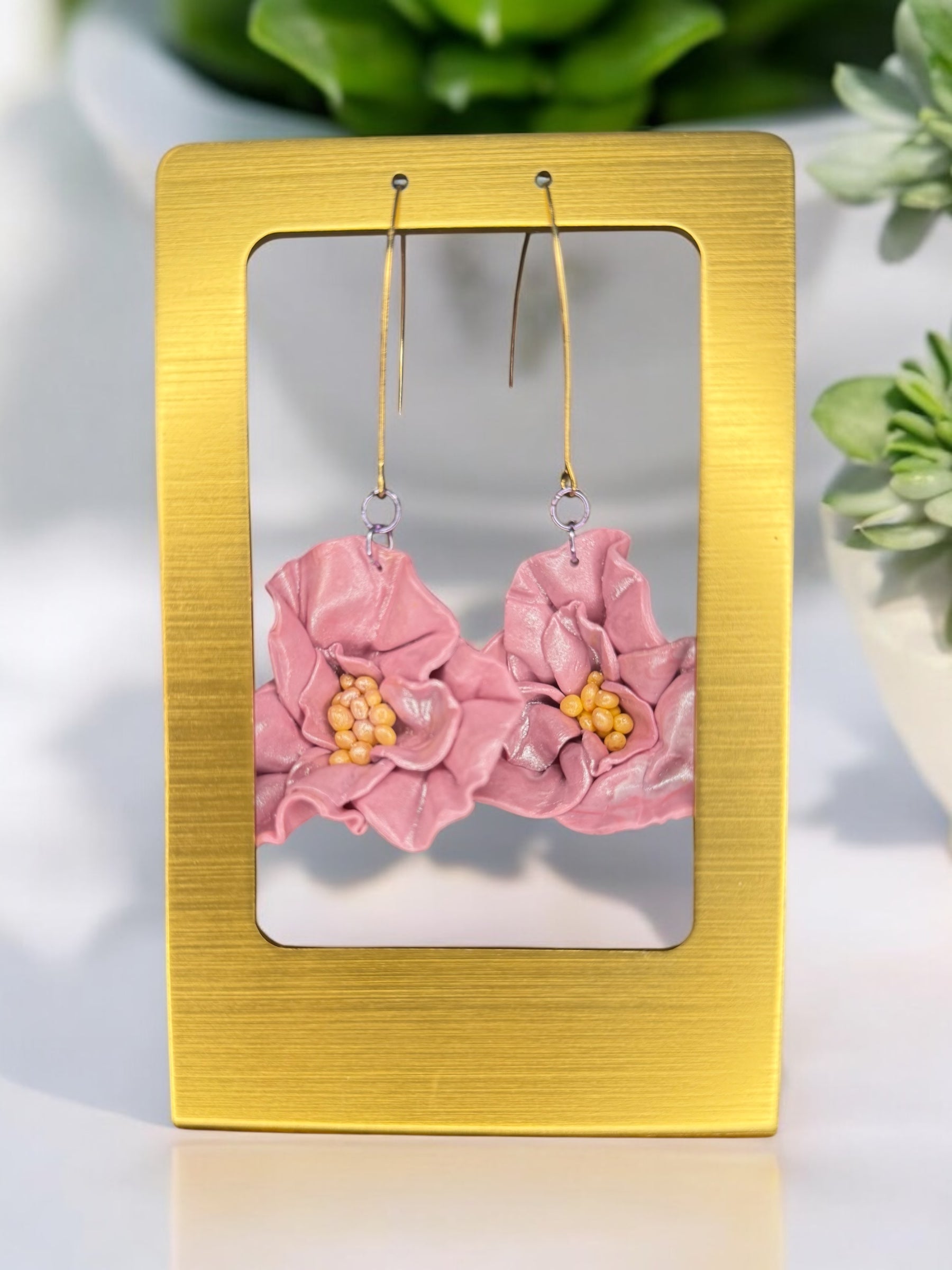 Lavender Floral Dangles