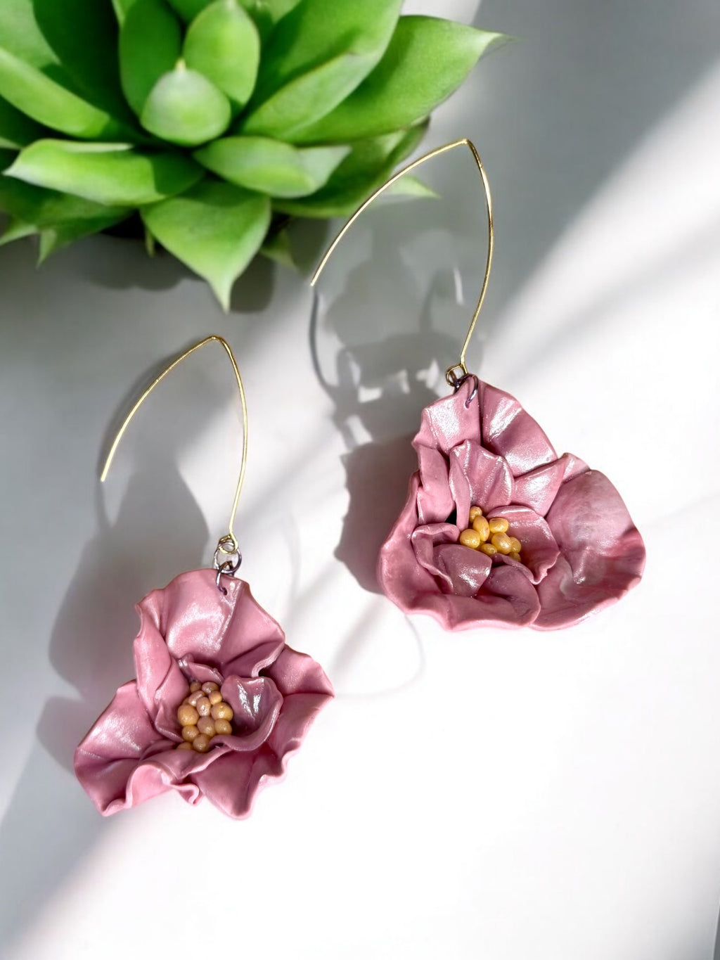 Lavender Floral Dangles