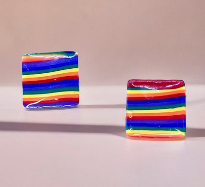 Rainbow Lines Studs