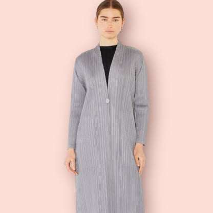 Made Just For You! Marina West Pleated Long Sleeve Cardigan