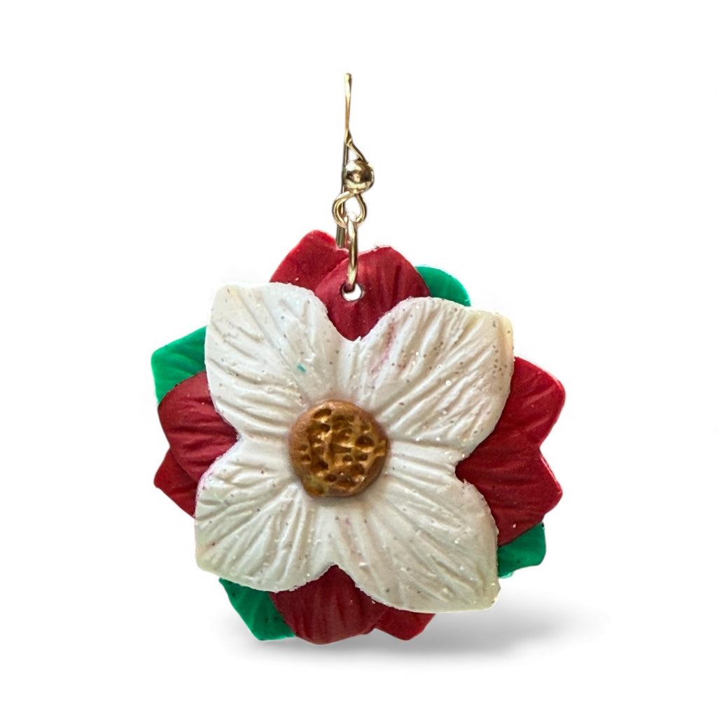 Poinsettia Earrings