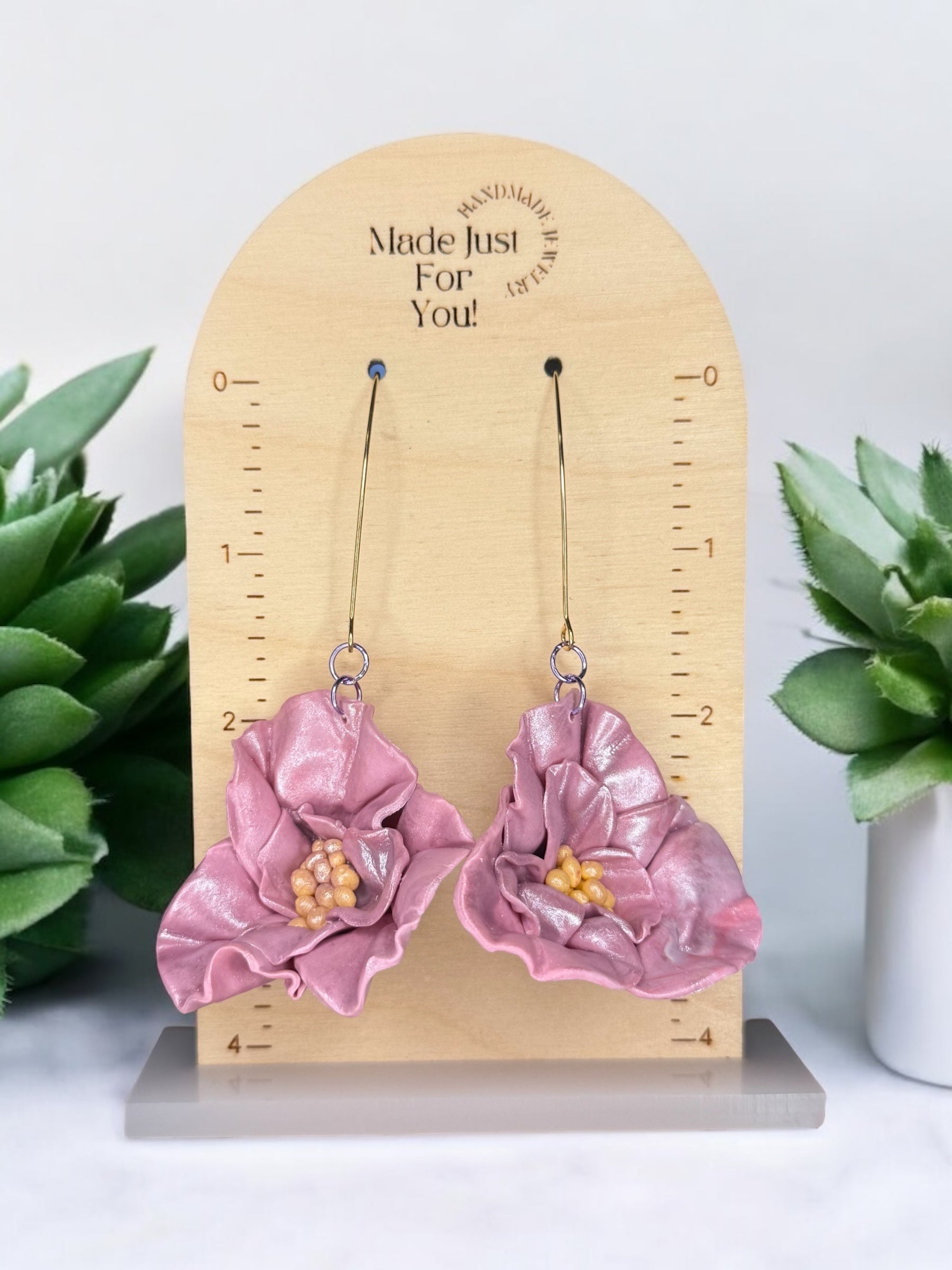 Lavender Floral Dangles