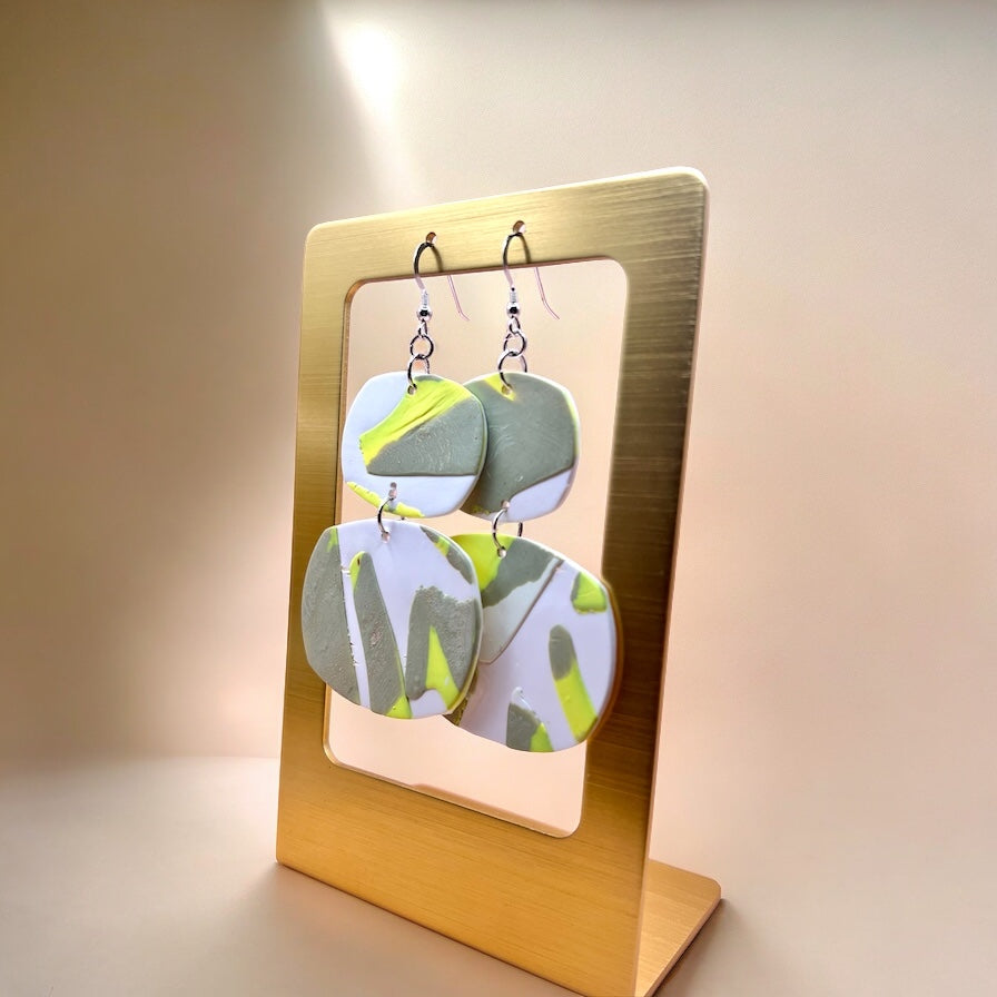 Gray Me Up In Yellow Earrings