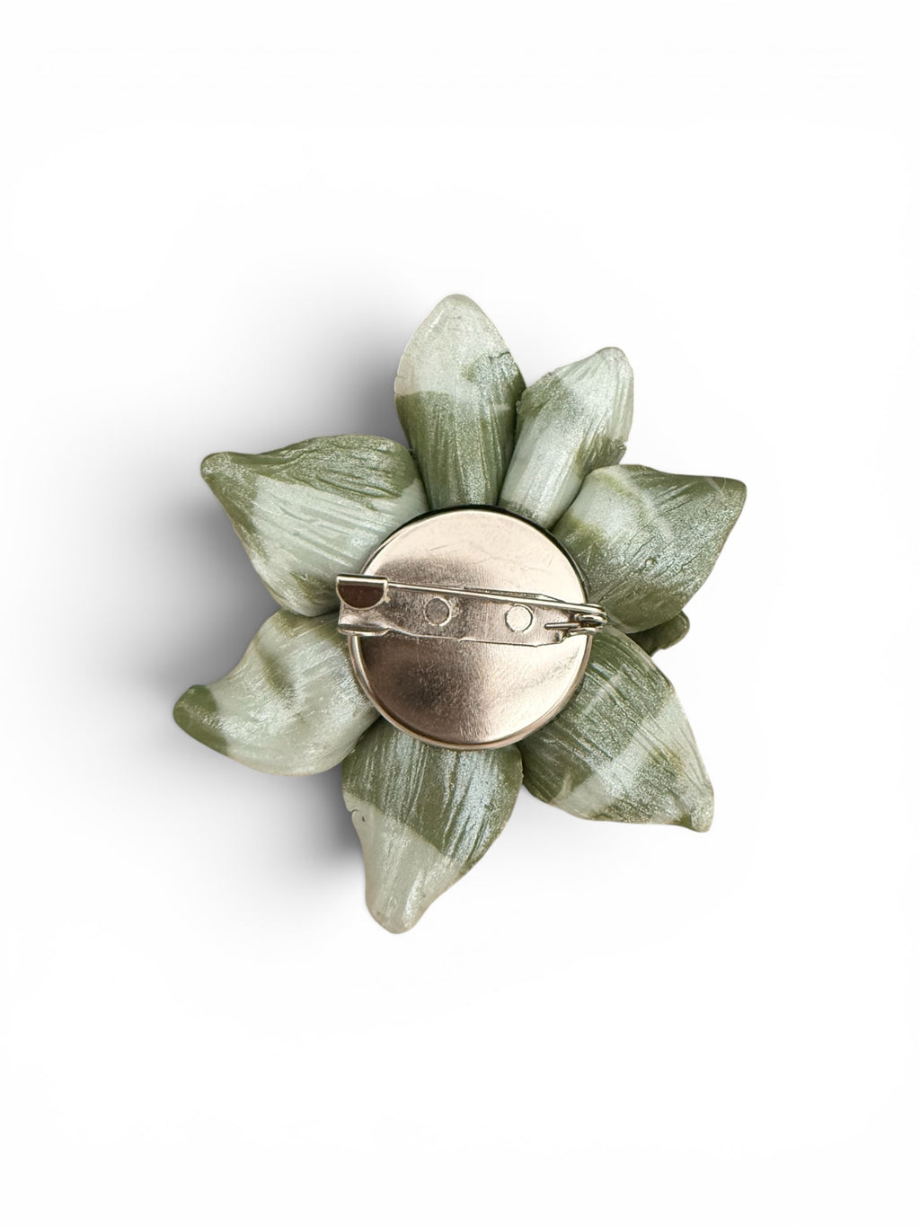 Moonlit Sage Flower Brooch