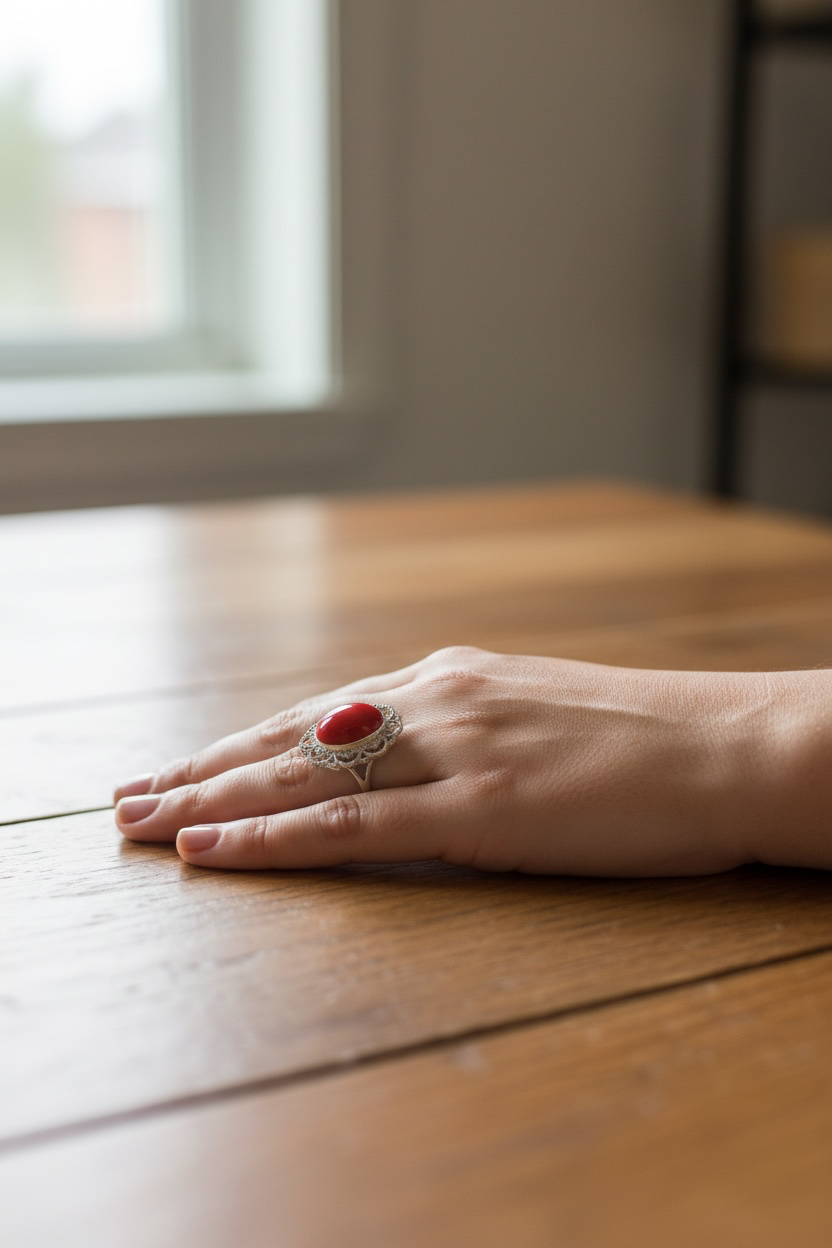 Ruby Radiance Adjustable Ring