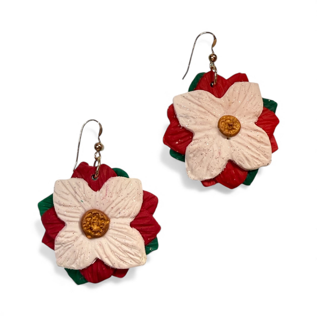 Poinsettia Earrings