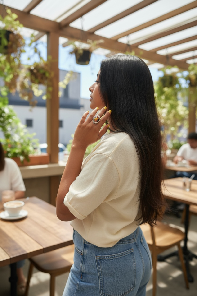 Confetti Bloom Adjustable Ring