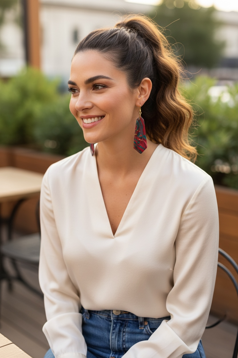 Crimson Aurora Earrings
