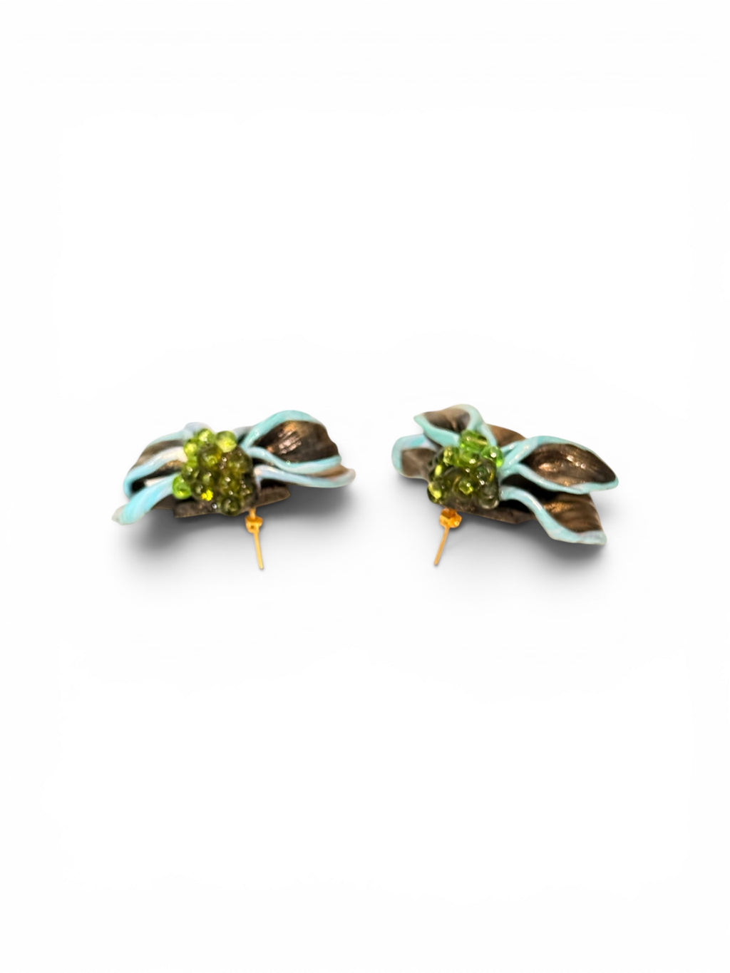 Blue Magnolia Earrings