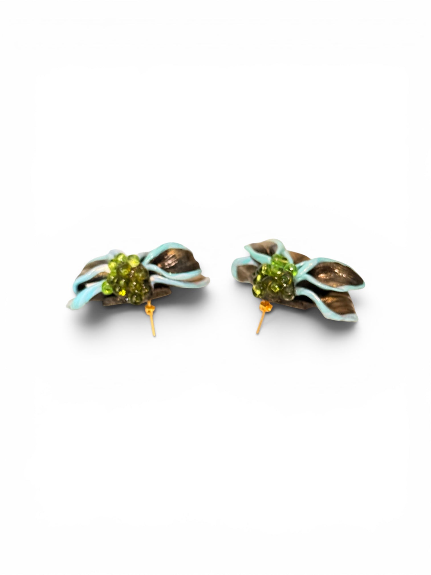 Blue Magnolia Earrings