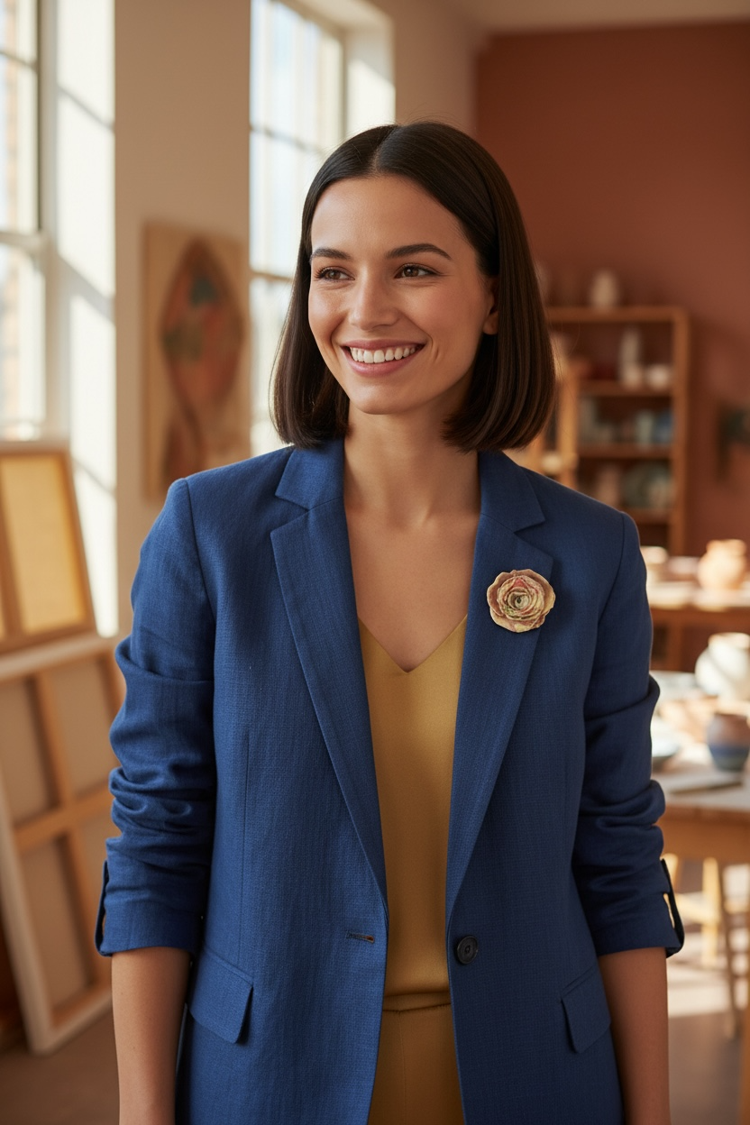 Golden Rose Brooch