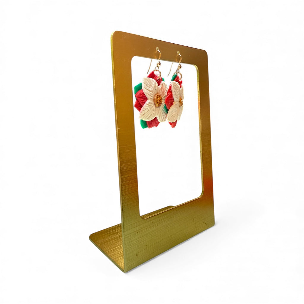 Poinsettia Earrings