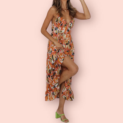 Made Just For You! Printed Sleeveless Midi Maxi Dress