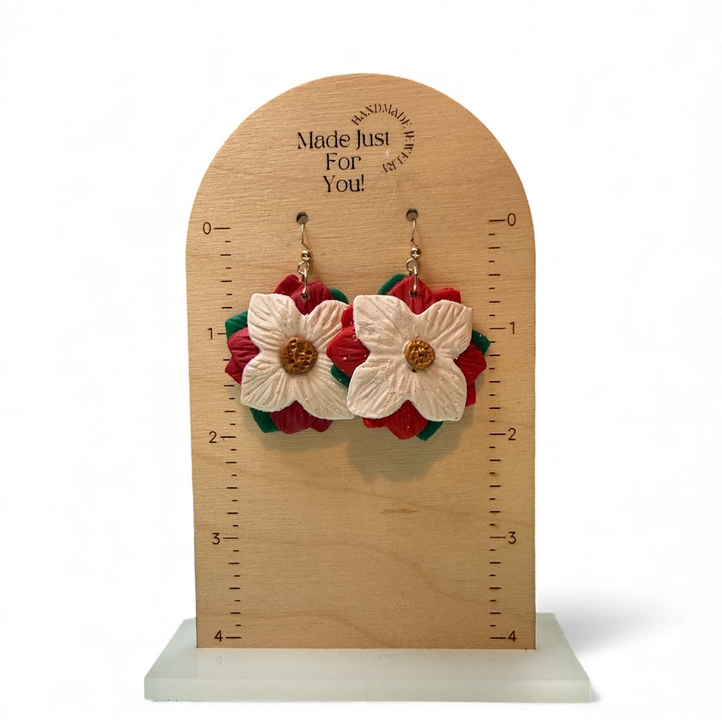 Poinsettia Earrings