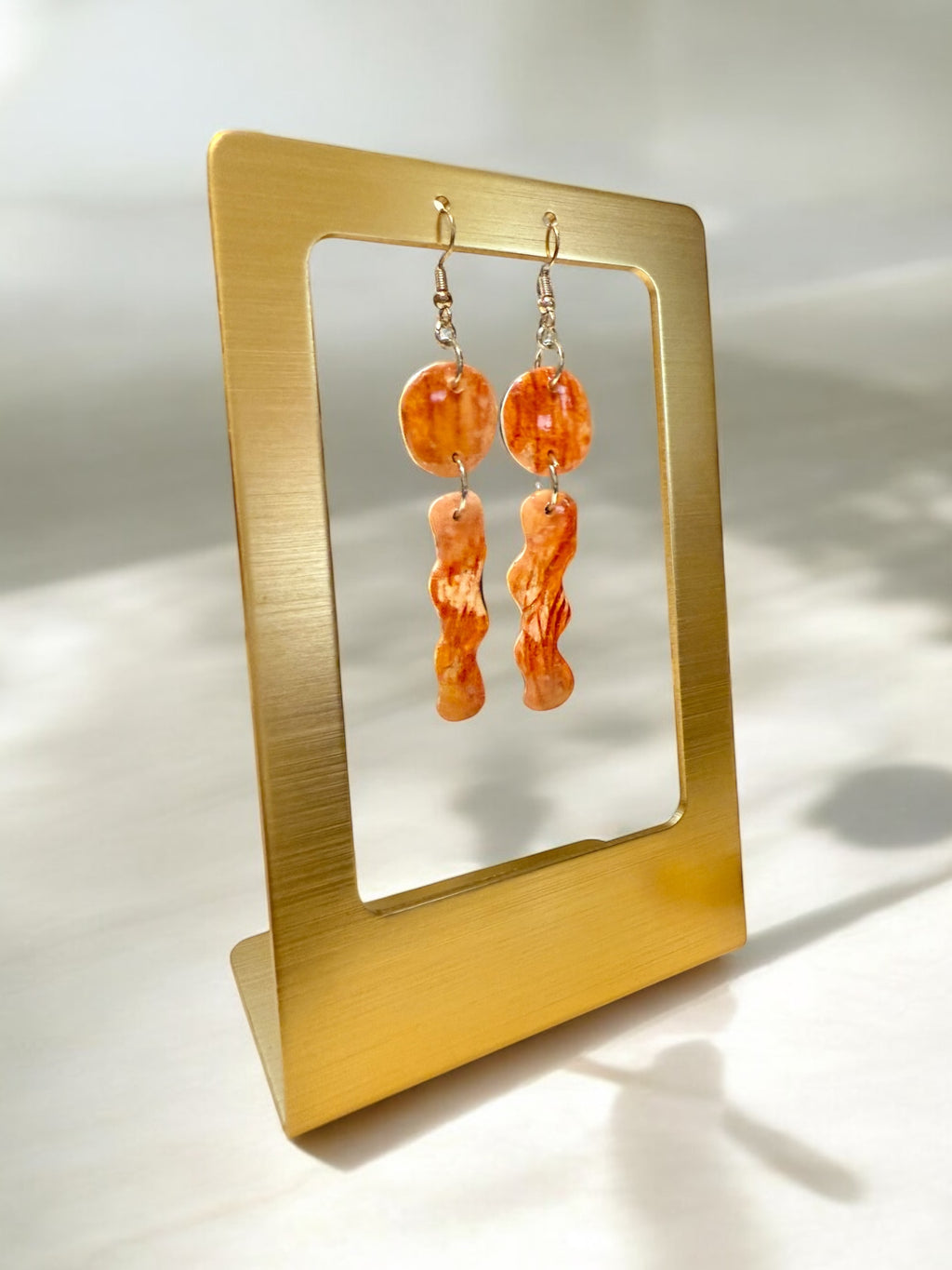 Wiggle Fire Stone Earrings