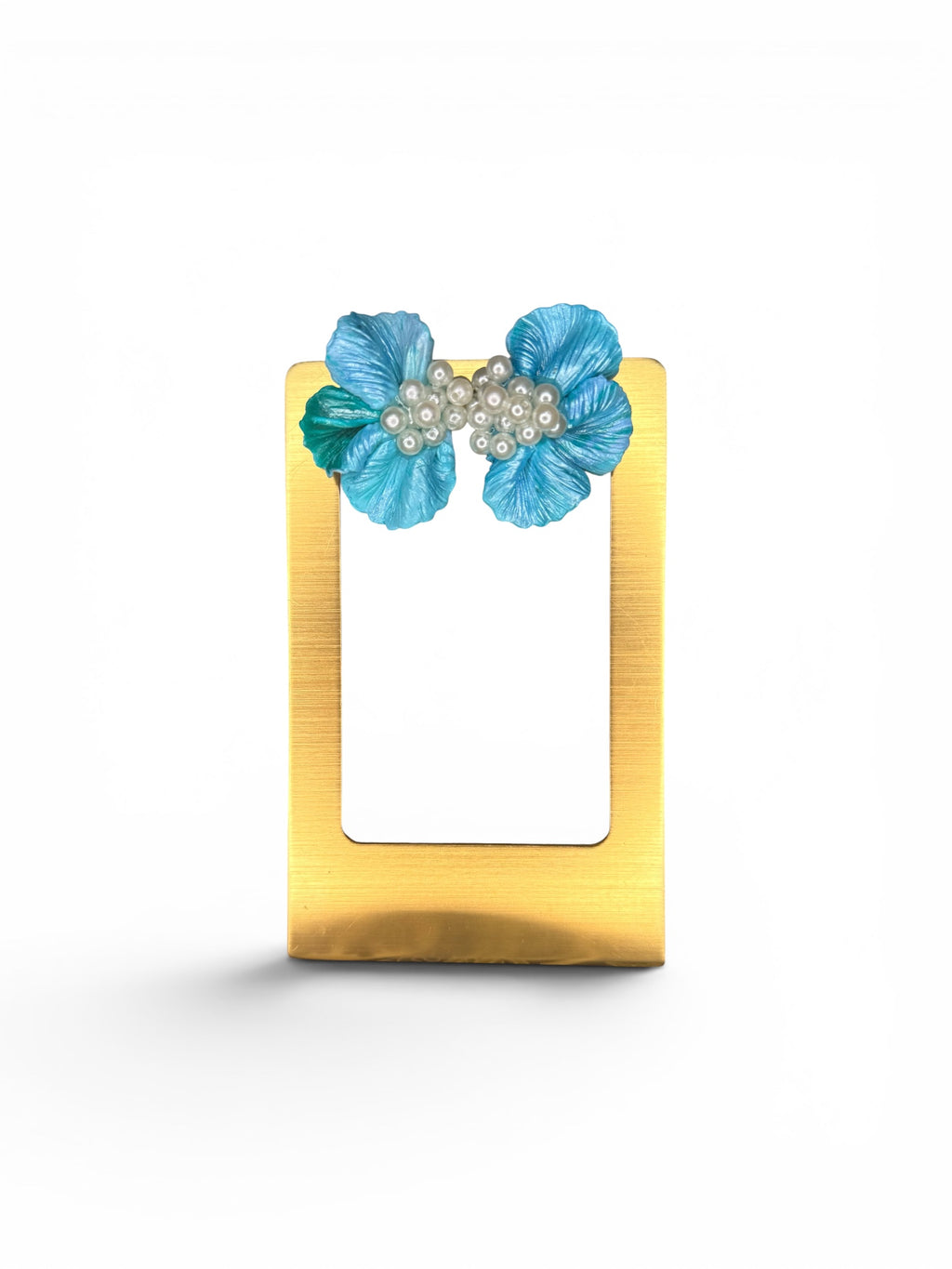 Azure Pearl Blossoms Earrings