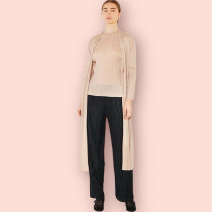 Made Just For You! Marina West Pleated Long Sleeve Cardigan