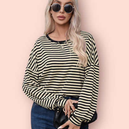 Made Just For You! Striped Round Neck T-Shirt