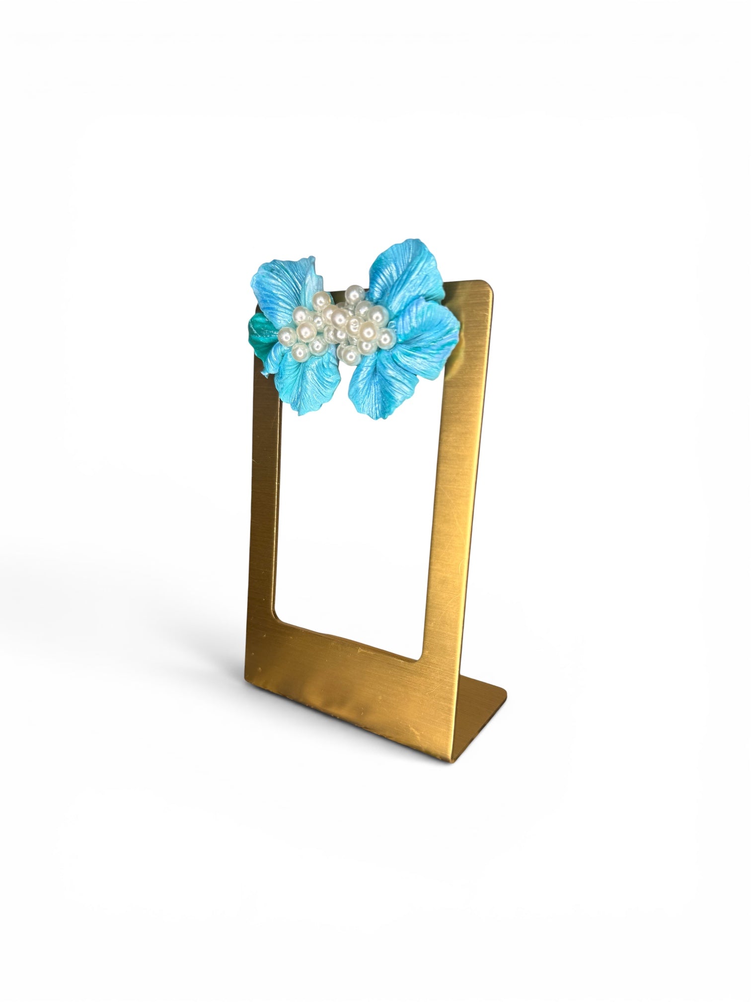 Azure Pearl Blossoms Earrings