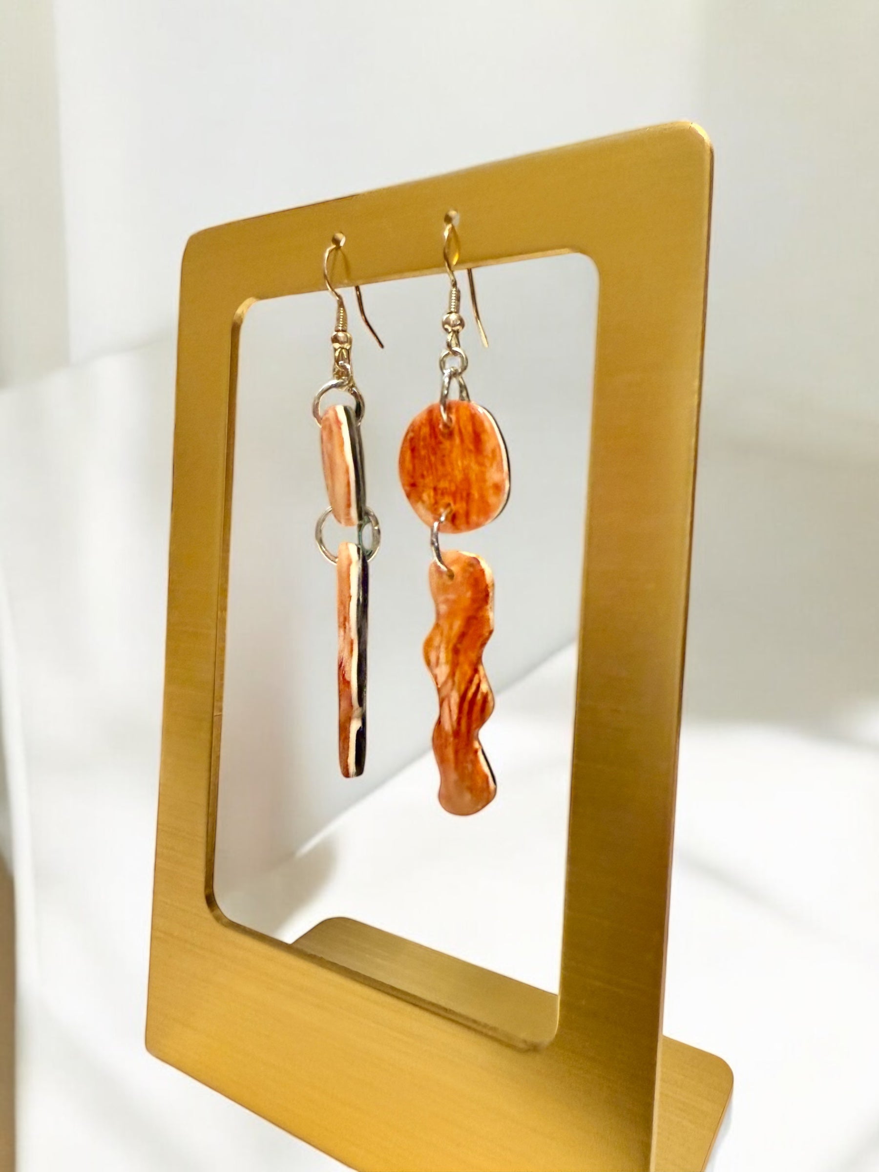 Wiggle Fire Stone Earrings