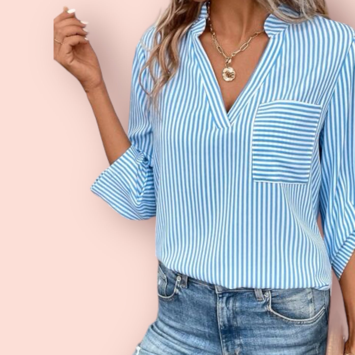 Made Just For You! Striped Sleeve Shirt