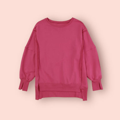 Made Just For You! Pink Round Neck Sweatshirt