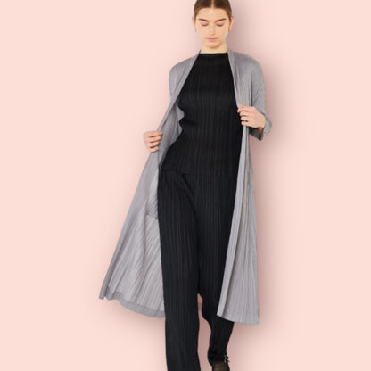 Made Just For You! Marina West Pleated Long Sleeve Cardigan