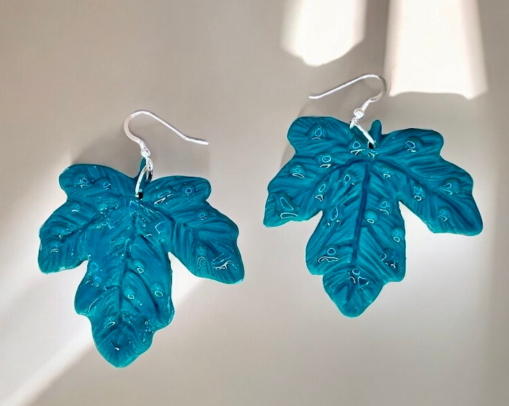 Green Leaves Earrings