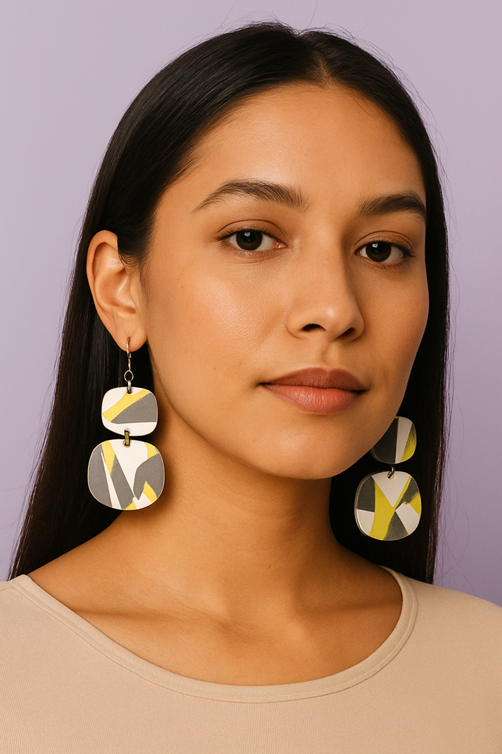 Gray Me Up In Yellow Earrings