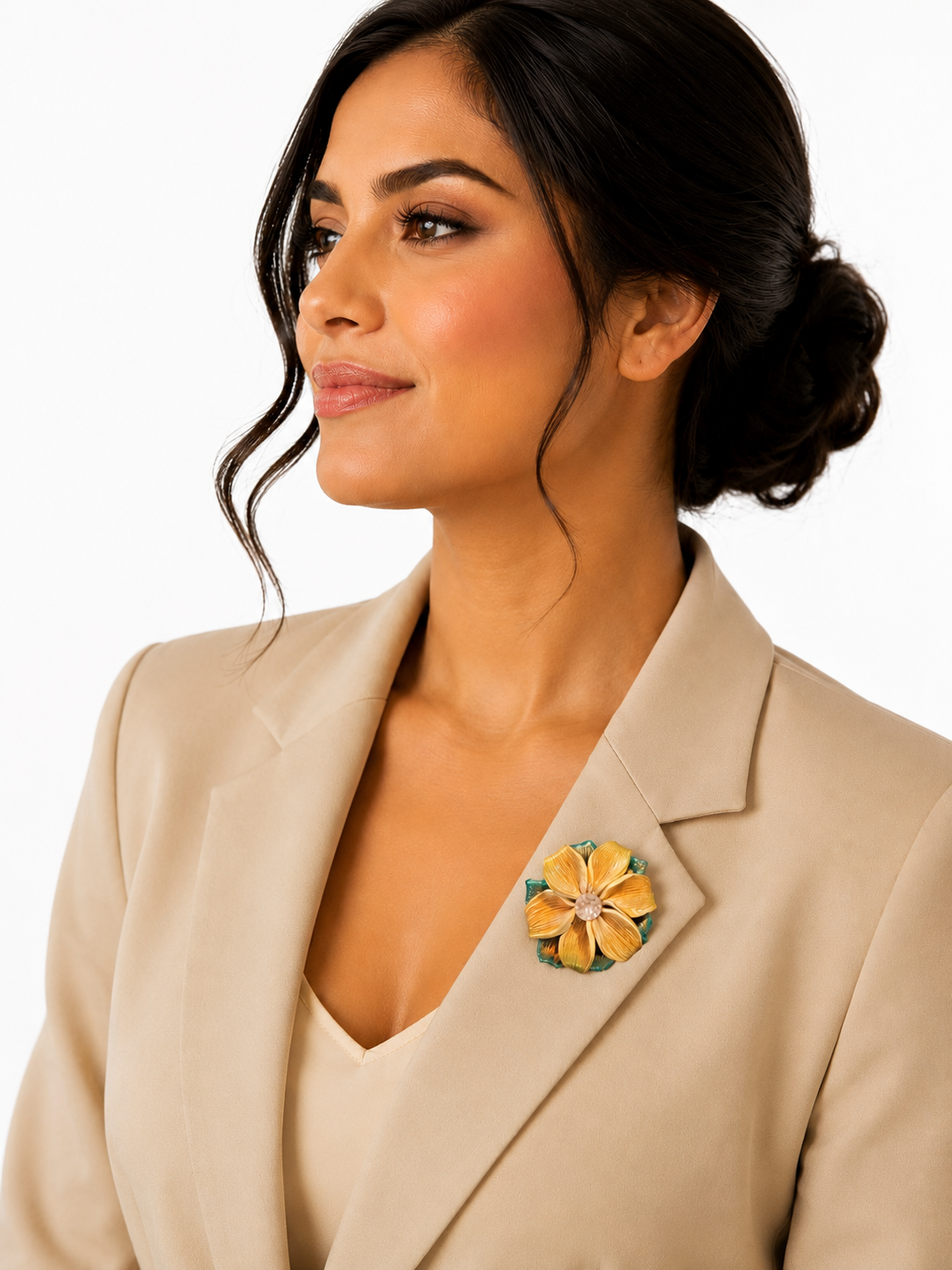 Champagne Bloom Brooch