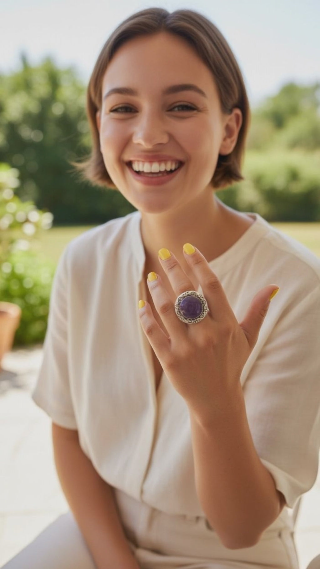 Royal Amethyst Adjustable Ring