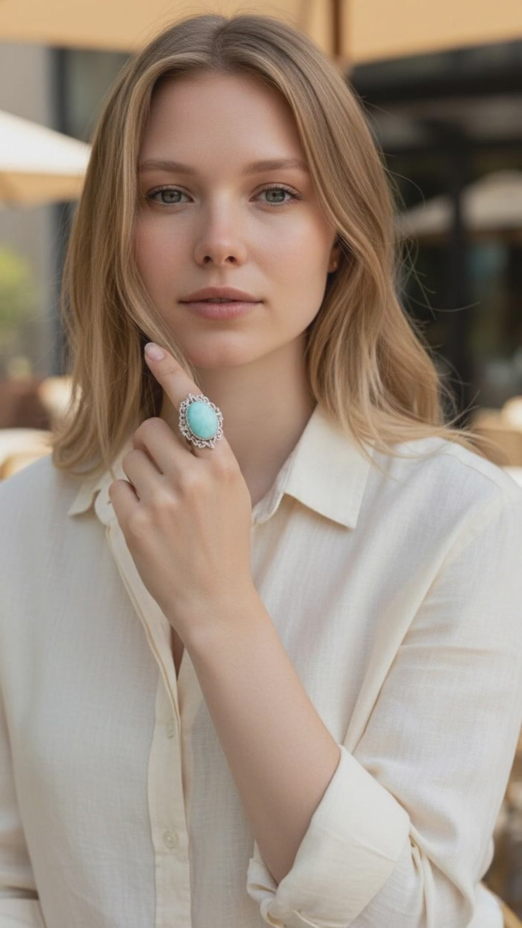 Ocean Whisper Adjustable Ring