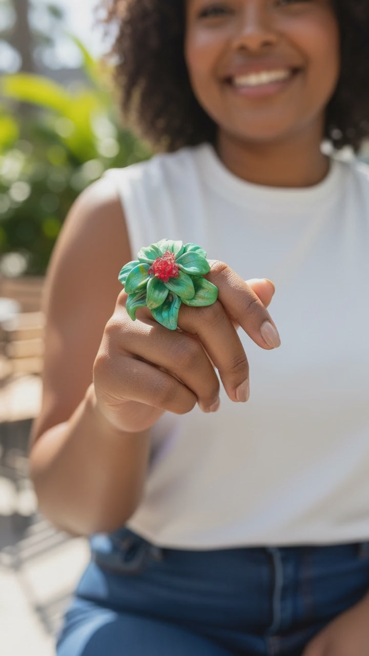 Ocean Mist Bloom Ring