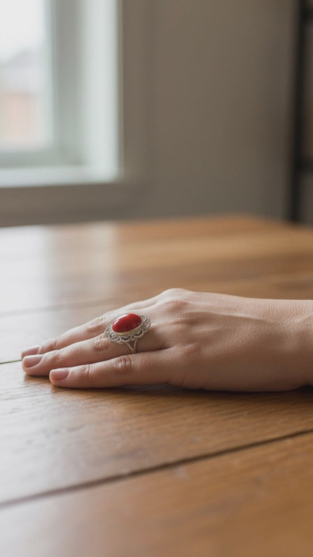 Ruby Radiance Adjustable Ring