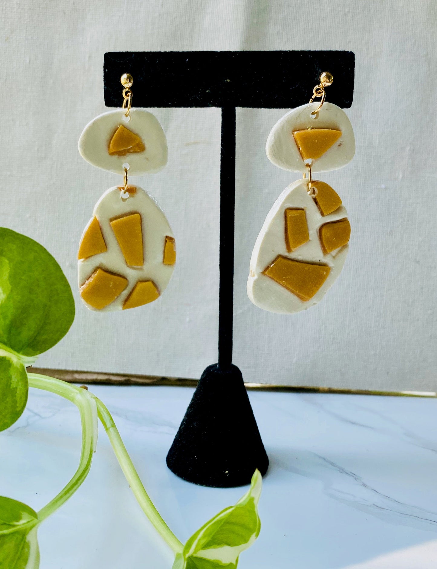 Pendientes Piedras Oro